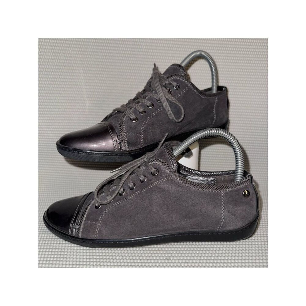 AGL Resort Brown Gray Suede Cap Toe Lace Up Leather Low-Top Sneakers Size 37 (7)